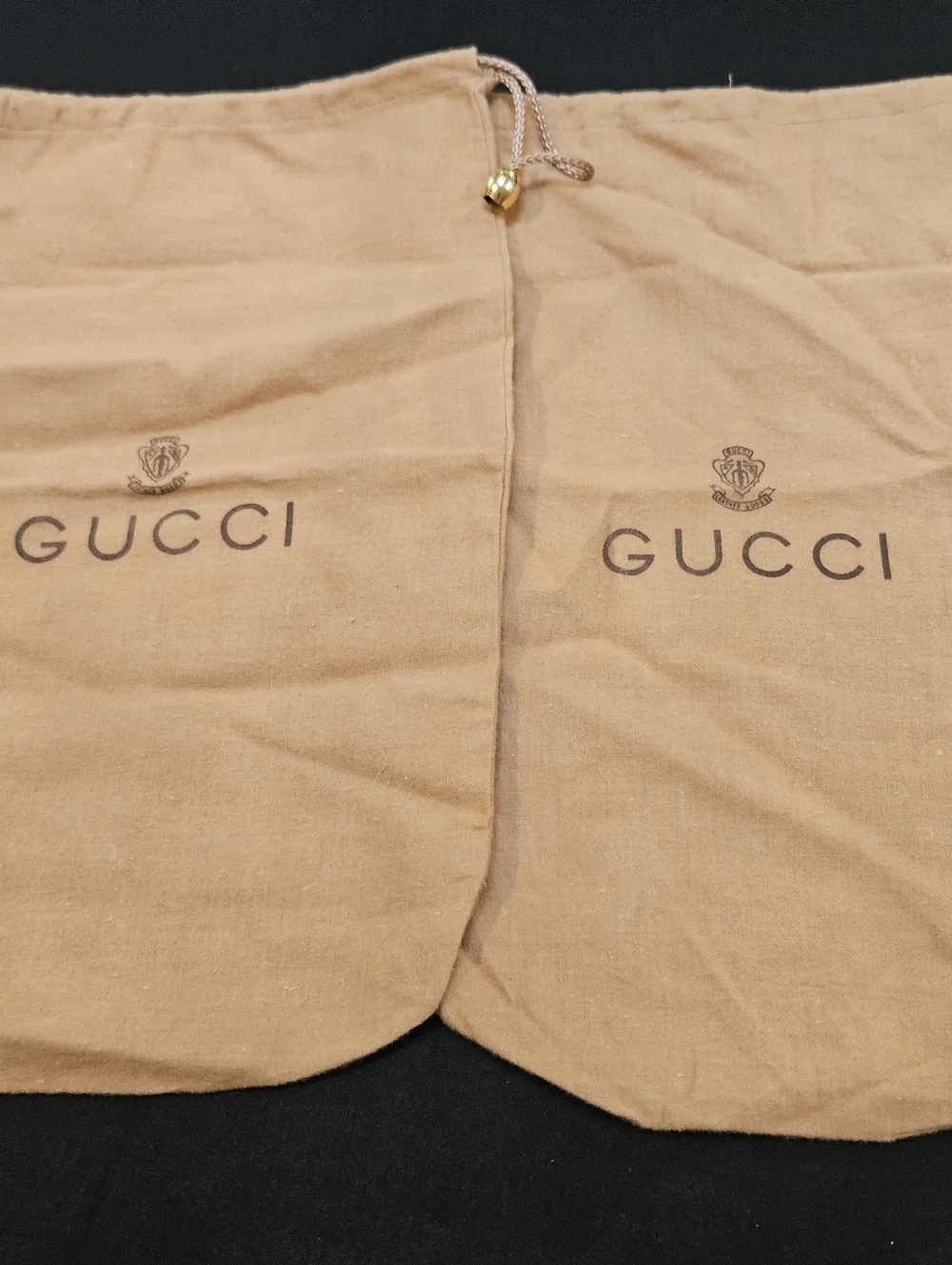 Gucci Dust Bag Shoe Storage Vintage Drawstring 2 Bags 14.5” X 8.75